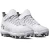 imageUnder Armour Boys Harper 7 Mid Junior Rubber Molded Cleat Baseball Shoe100 WhiteWhiteMod Gray