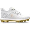 imageUnder Armour Boys Harper 8 TPU Jr Baseball Shoe100 WhiteWhiteMetallic Gold