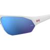 imageUnder Armour Boys Ua Playmaker Jr Wrap SunglassesMatte WhiteBlue Multi