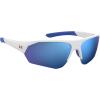 imageUnder Armour Boys Ua Playmaker Jr Wrap SunglassesMatte WhiteBlue Multi