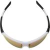 imageUnder Armour Changeup Dual Sunglasses WrapSatin White  Ua Tuned Baseball With Orange