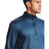 imageUnder Armour Mens Armour Fleece 12 Zip TShirtAcademy Blue 408Black