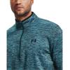 imageUnder Armour Mens Armour Fleece 12 Zip TShirtDark Cyan 463Black