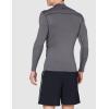 imageUnder Armour Mens ColdGear Armour Compression Mock LongSleeve TShirtCarbon Heather 090Black