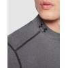 imageUnder Armour Mens ColdGear Armour Compression Mock LongSleeve TShirtCarbon Heather 090Black