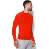 imageUnder Armour Mens ColdGear Armour Compression Mock LongSleeve TShirtDark Orange Steel