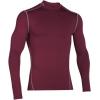 imageUnder Armour Mens ColdGear Armour Compression Mock LongSleeve TShirtMaroon Steel