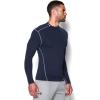 imageUnder Armour Mens ColdGear Armour Compression Mock LongSleeve TShirtNavy Steel