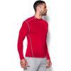 imageUnder Armour Mens ColdGear Armour Compression Mock LongSleeve TShirtRed Steel