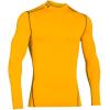 imageUnder Armour Mens ColdGear Armour Compression Mock LongSleeve TShirtSteeltown Gold Steel