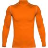 imageUnder Armour Mens ColdGear Armour Compression Mock LongSleeve TShirtVibe Orange 850Black