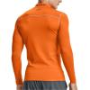 imageUnder Armour Mens ColdGear Armour Compression Mock LongSleeve TShirtVibe Orange 850Black