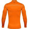imageUnder Armour Mens ColdGear Armour Compression Mock LongSleeve TShirtVibe Orange 850Black