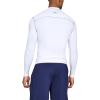 imageUnder Armour Mens ColdGear Armour Compression Mock LongSleeve TShirtWhite Steel