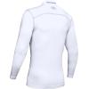 imageUnder Armour Mens ColdGear Armour Compression Mock LongSleeve TShirtWhite Steel