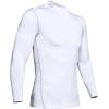 imageUnder Armour Mens ColdGear Armour Compression Mock LongSleeve TShirtWhite Steel