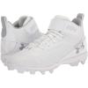 imageUnder Armour Mens Harper 7 Mid Rubber Molded Baseball Cleat Shoe100 WhiteWhiteMod Gray