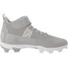 imageUnder Armour Mens Harper 7 Mid Rubber Molded Baseball Cleat Shoe101 Baseball GrayBaseball GrayWhite