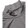 imageUnder Armour Mens HeatGear Comp Mock Short Sleeve TShirtCarbon Heather 090Black