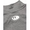 imageUnder Armour Mens HeatGear Comp Mock Short Sleeve TShirtCarbon Heather 090Black