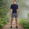 imageUnder Armour Mens HeatGear Comp Mock Short Sleeve TShirtMidnight Navy 410White