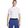 imageUnder Armour Mens HeatGear Comp Mock Short Sleeve TShirtWhite 100Black