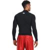 imageUnder Armour Mens Heatgear Armour Mock Long Sleeve TshirtBlack 001White