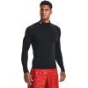 imageUnder Armour Mens Heatgear Armour Mock Long Sleeve TshirtBlack 001White