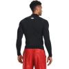 imageUnder Armour Mens Heatgear Armour Mock Long Sleeve TshirtBlack 001White