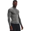 imageUnder Armour Mens Heatgear Armour Mock Long Sleeve TshirtCarbon Heather 090Black