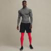 imageUnder Armour Mens Heatgear Armour Mock Long Sleeve TshirtCarbon Heather 090Black