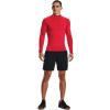 imageUnder Armour Mens Heatgear Armour Mock Long Sleeve TshirtRed 600White