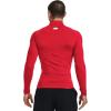 imageUnder Armour Mens Heatgear Armour Mock Long Sleeve TshirtRed 600White