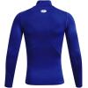 imageUnder Armour Mens Heatgear Armour Mock Long Sleeve TshirtRoyal 400White