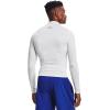 imageUnder Armour Mens Heatgear Armour Mock Long Sleeve TshirtWhite 100Black