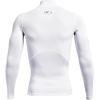 imageUnder Armour Mens Heatgear Armour Mock Long Sleeve TshirtWhite 100Black