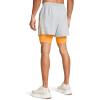 imageUnder Armour Mens Launch Run 5inch 2in1 Shorts011 Mod Gray  Nova Orange  Reflective