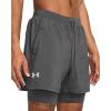 imageUnder Armour Mens Launch Run 5inch 2in1 Shorts025 Castlerock  Castlerock  Reflective