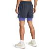imageUnder Armour Mens Launch Run 5inch 2in1 Shorts044 Downpour Gray  Starlight  Reflective