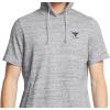imageUnder Armour Mens Project Rock Payoff Short Sleeve Terry Hoodie011 Mod Gray Medium Heather   Black