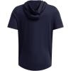 imageUnder Armour Mens Project Rock Payoff Short Sleeve Terry Hoodie410 Midnight Navy   Mod Gray