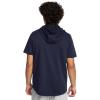 imageUnder Armour Mens Project Rock Payoff Short Sleeve Terry Hoodie410 Midnight Navy   Mod Gray