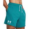imageUnder Armour Mens Rival Terry 6inch Shorts464 Circuit Teal   Onyx White