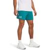 imageUnder Armour Mens Rival Terry 6inch Shorts464 Circuit Teal   Onyx White