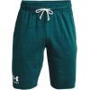 imageUnder Armour Mens Rival Terry Shorts717 Tourmaline Teal Full Heather   Onyx White