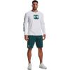 imageUnder Armour Mens Rival Terry Shorts717 Tourmaline Teal Full Heather   Onyx White