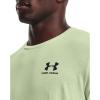 imageUnder Armour Mens Sportstyle Left Chest Short Sleeve TShirt370 Phosphor Green   Black