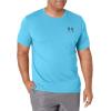 imageUnder Armour Mens Sportstyle Left Chest Short Sleeve TShirt431 Blue Topaz   Black