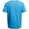 imageUnder Armour Mens Sportstyle Left Chest Short Sleeve TShirt434 Blue Topaz   Capri