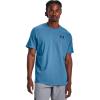 imageUnder Armour Mens Sportstyle Left Chest Short Sleeve TShirt466 Cosmic Blue   Black